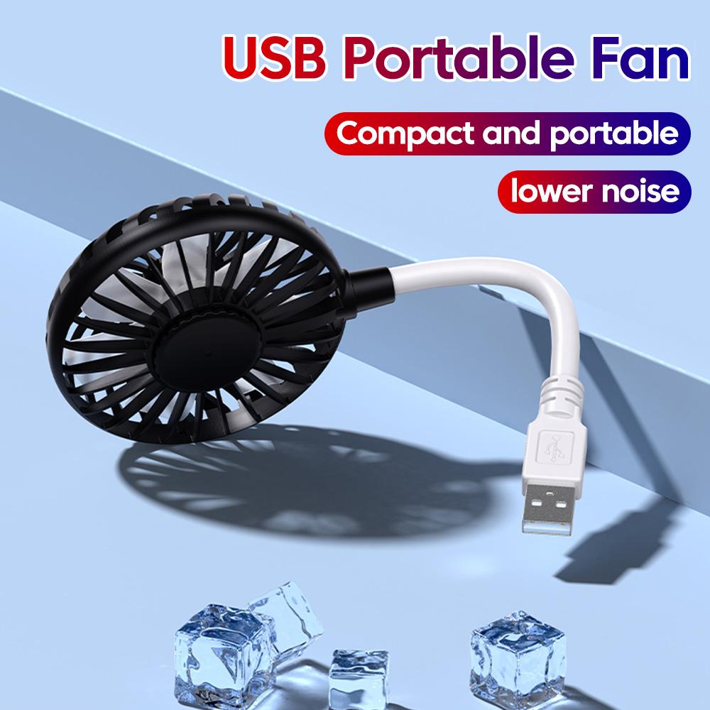 Easy to Carry Small Fan USB Fan Mini Silent Office Desk Fan for Summer Outdoors and Travel USB Cooling Fan Mini Play Plug Fans