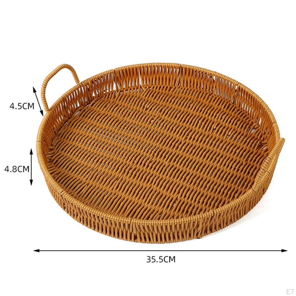 Obstkorb Snacks Tablett Organizer Brotaufbewahrung Imitation zum Servieren von Tee, Dessert, Kuchen,