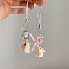 Acrylic Rabbit Keychain Delicate Flower Bowknot Keyring for Bags Backpacks