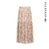 ELLASSAY Pleated Print Mid-Length Elegant Skirt