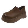 Fashion small loafers women's 2025 spring and autumn new retro two wear commuting one pedal big head small leather shoes