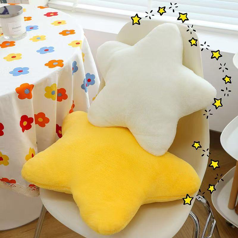 Ins Star Throw Pillow Super Soft Cute Stuffed Toy Sleeping Pillow Soft Girl Gift Girl Heart Cream Pink
