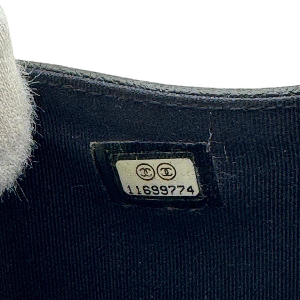 CHANEL quilting Bicolole leather Purse Silver leather Used