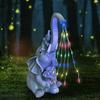 Solare Elefanten-Gartenstatue Niedlicher Harzelefant Bewässerungsleuchte Wasserdichte Outdoor-Lichterkette für Hof Terrasse Rasen Dekoration Geschenk für Elefantenliebhaber
