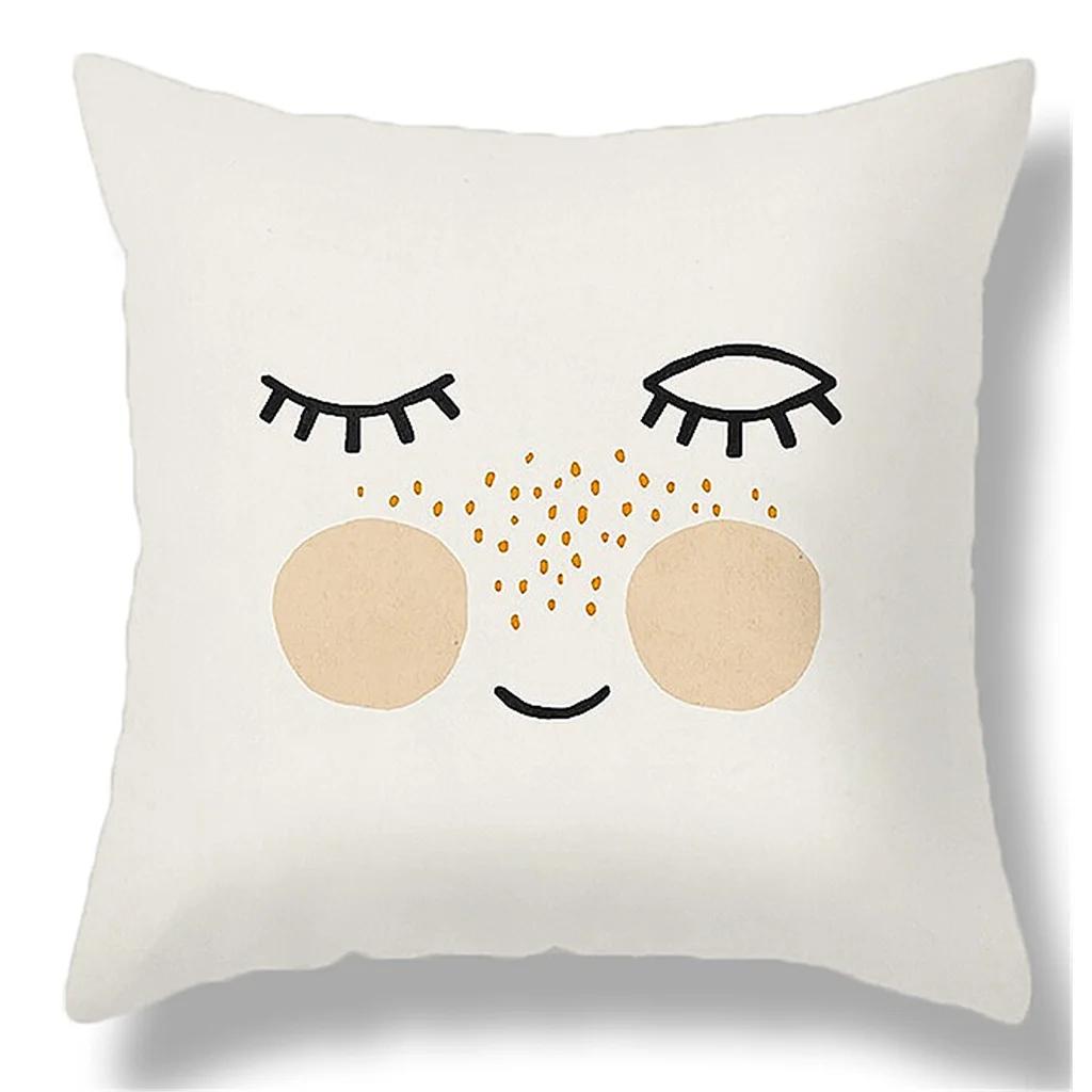 Cute Pillowcase Lumbar Sofa Cushion Cover