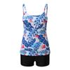 Sexy Bathing Suit For Ladies Conservative Print Swimsuit Adjustable Strap Split Sporty Swimwear Summer Beach Wear Swimming