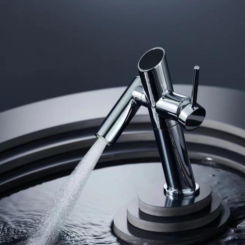 

Multifunctional Bathroom Faucet with Double Modes Spout Free Swivel Single Hole Deck Mounted Hot Cold Mixer Basin Sink Faucet