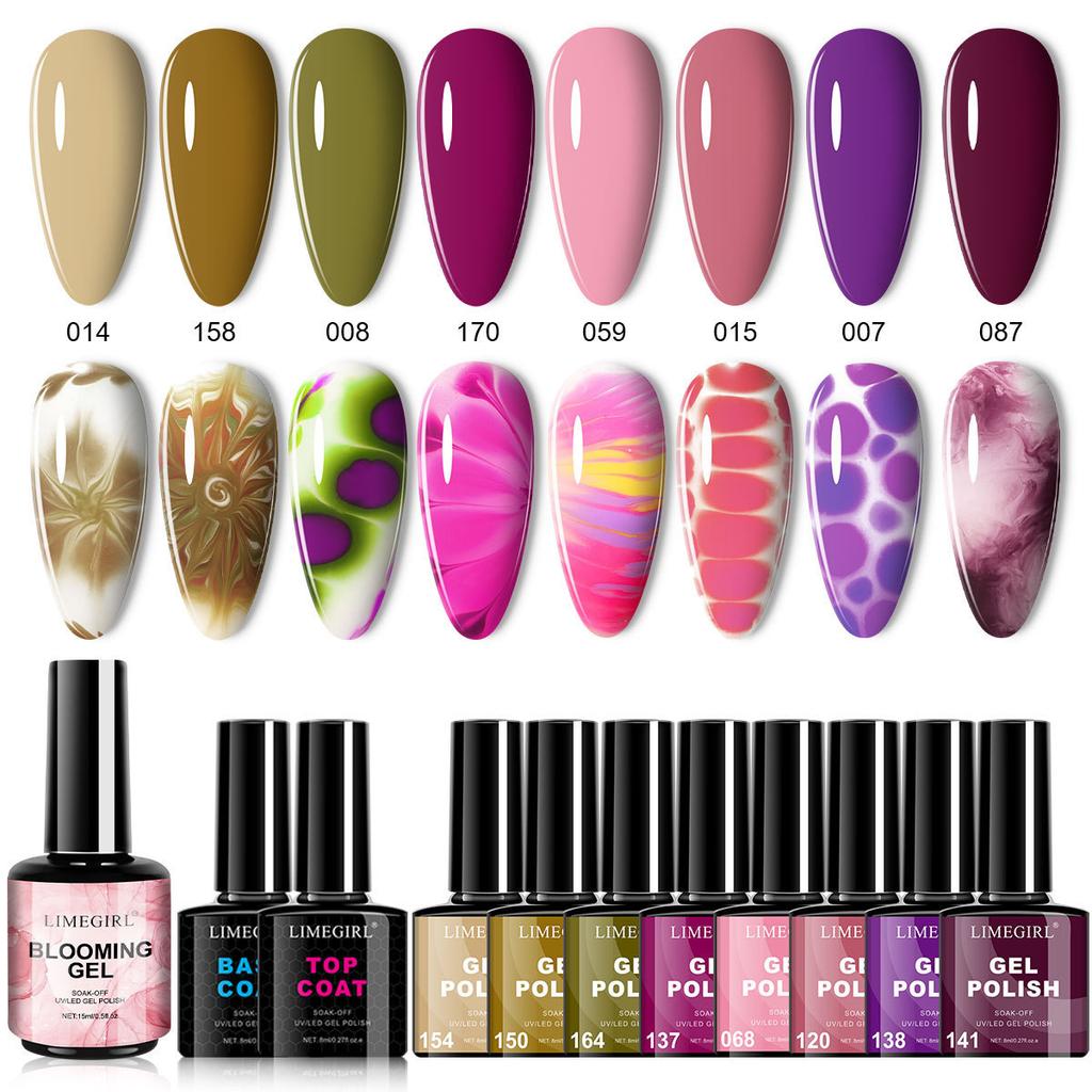 Nail Art Sponge Stamp Set Solid Color Potting Gel Gradient Blush Painting Polish DIY Tool
