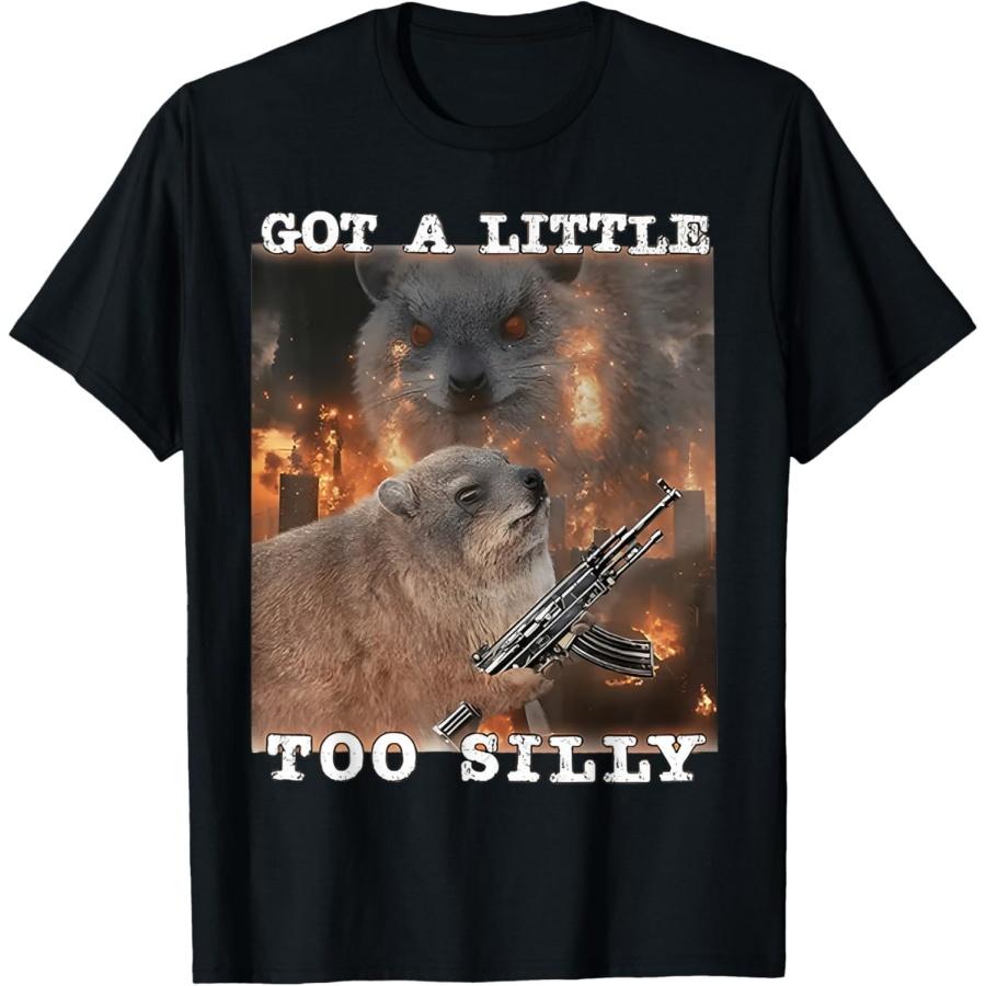 ObRenKi Got A Little Too Silly Rock Hyrax Animal Meme T-Shirt XXXXXL разноцветный