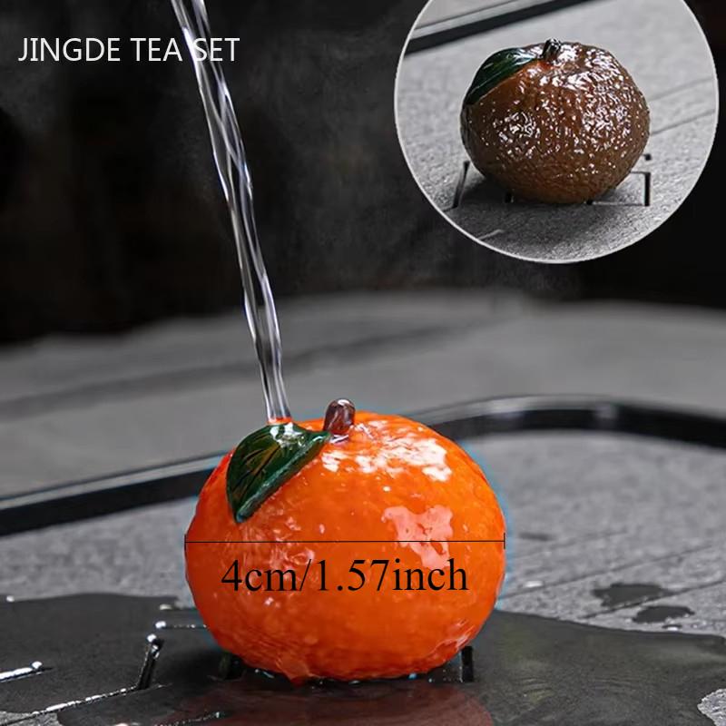 

Фруктовая модель, меняющая цвет чайный питомец, креативное украшение для чайного стола из смолы, милый цветочный горшок, украшения на заказ, принадлежности для чайной церемонии