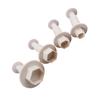 4pcs Hexagon Shaped Plastic Biscuits Spring Cutting Dies Geometric Cake Baking Utensils Molds Mould