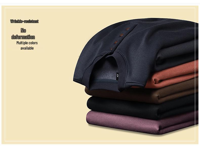 Men's Winter Fleece-Lined Long-Sleeve Casual Sweatshirt