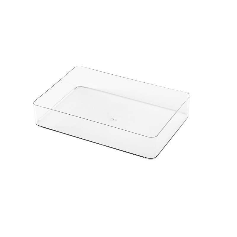 Japanese Transparent Plastic Desktop Organizer with Compartments - Ideal for Kitchen Utensils, Stationery, and Small Items Storage.