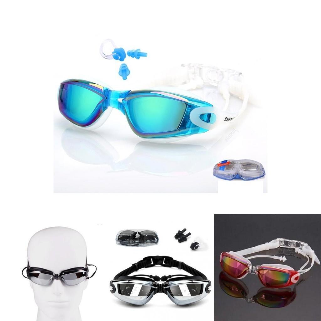 Glasses Swimming Waterproof And Antifog Colorful Plating Small Mirror Racing Swim Set Glasses