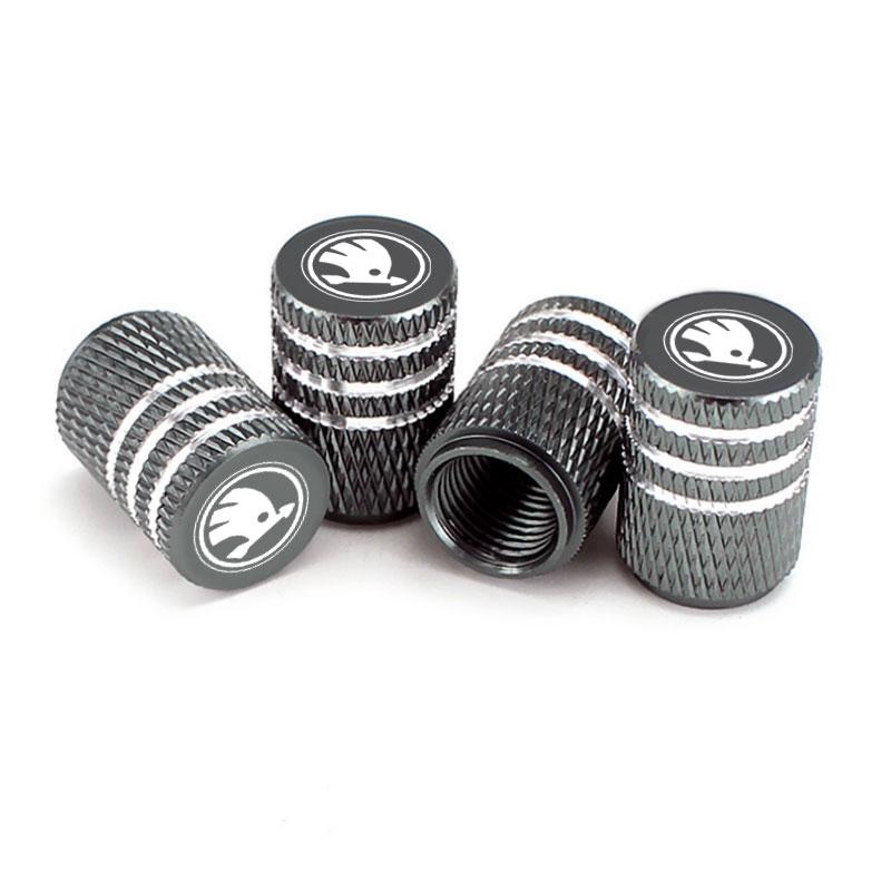 PIUE7 Car Tire Valve Stems Cap Tire Valve Cap Tire Wheel Stem For Skoda octavia 2 a7 a5 rapid fabia yeti superb SCALA virs Accessories