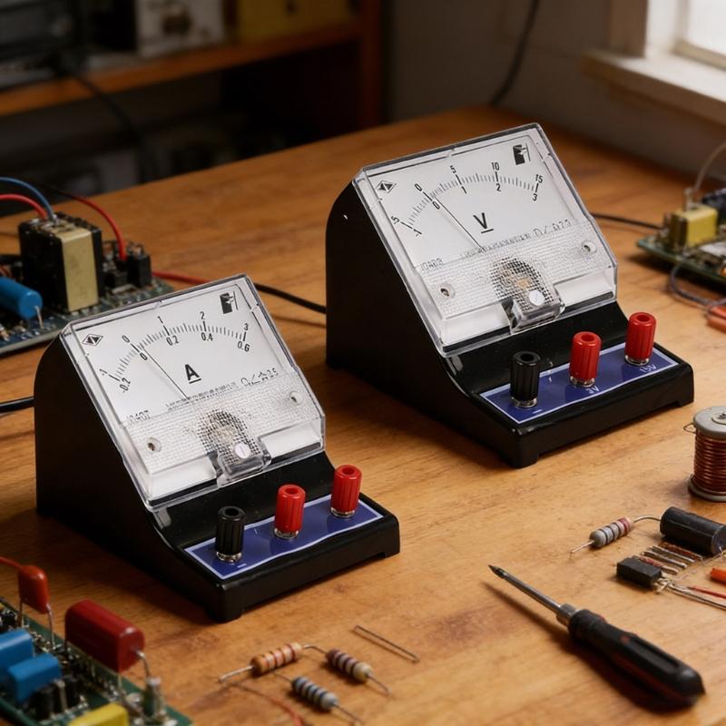 Circuit Experiment Equipment Plastic Voltmeter and Ammeter Set Physics Teaching Aid for Classroom Teaching Demonstration
