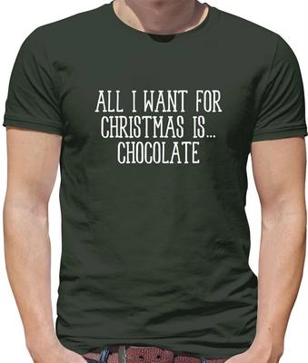 Alle I Want For Christmas Is Chocolate - Mens - Funny Christmas Love