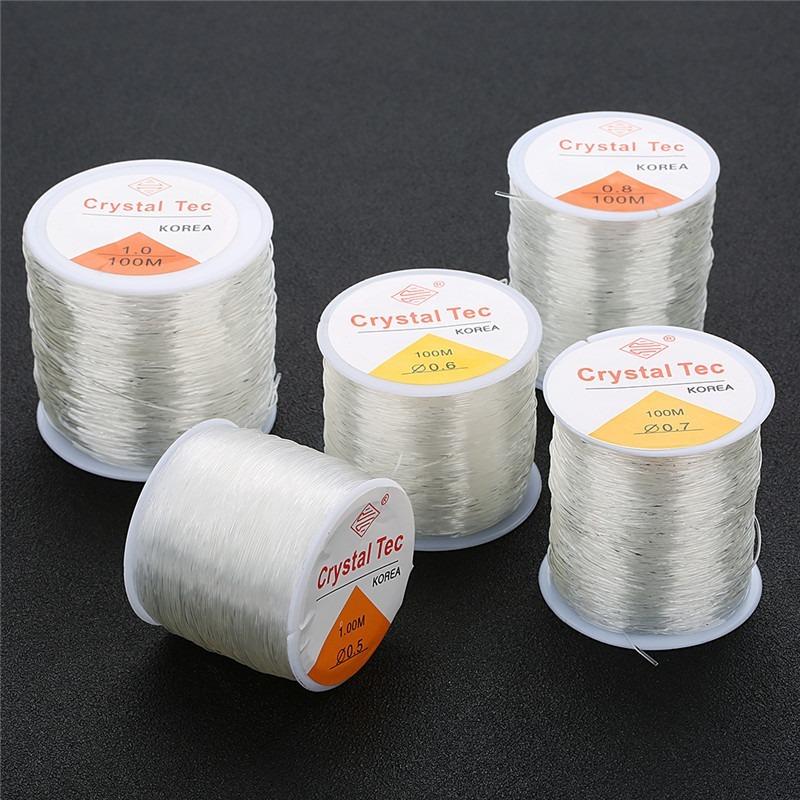 100M/Roll Plastic Crystal DIY Beading Stretch Cords Elastic Line Jewelry Making Supply Wire String Jeweleri Thread String Thread