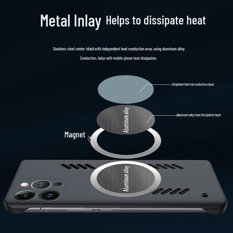 Seamless Cooling Case for iPhone 15 Pro Max/16 Plus/13 Mini/12