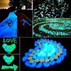 500Pcs Glow In The Dark Garden Pebbles, Gardening Luminous Glow Stones Outdoor Decor Glowing Water Fish Tank Gravel