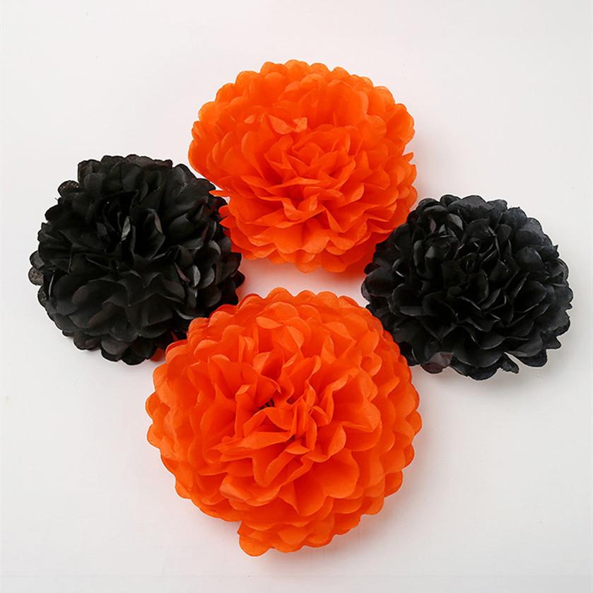 10 Sticks/Set Tissue paper pompoms pom pom balls Wedding decoration baby shower party supplies Hanging decoration