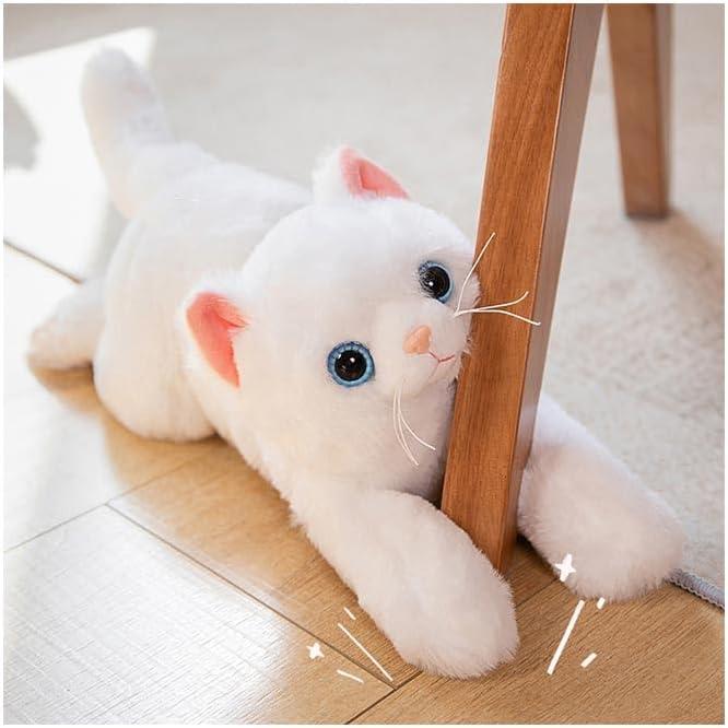 Real Cat Plush Pillow Knee Cat Hugging Pillow Cat Cute Healing Cat Toy Cat Goods Cat Goods Animal Gift Kids Birthday Christmas Birthday Present Gift
