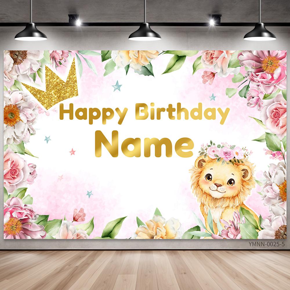 Safari Wild One Birthday Photography Backdrop Jungle Animals 1st Birthday Party Newborn Baby Room Wall Gifts Custom Background