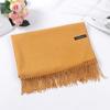 Solid color imitation cashmere scarf women's winter high-end sense versatile warm shawl men's scarf annual meeting red scarf