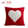 1-4PCS Heart Embroidery Pillow Cover Valentine‘s Day Love Pillowcase Cushion Case Round Floral Decor for Sofa Bed Wedding Gift