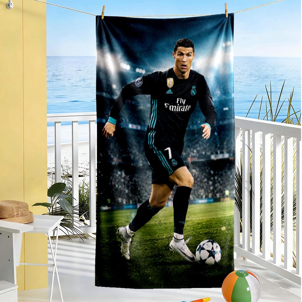 Ronaldo's Legacy: Goat Beach Towel High Absorbency & Quick-Dry Comfortable Lightweight