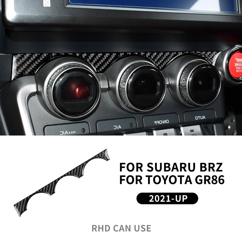 Real Soft Carbon Fiber Sticker For Subaru ZD8 BRZ Toyota ZN8 GR86 2021 2022 2023 2024 2025 2026 AC Interior Trim Panel RHD LHD