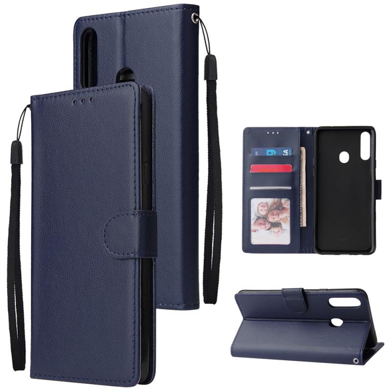 For Samsung A10S A20S Cellphone Cover Mobile Phone Shell Buckle Closure Cards Slots PU Leather Smart