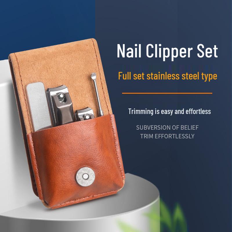 Stainless Steel Foldable Large Opening Nail Clippers for Home Use with Magnetic Nail Art Feature