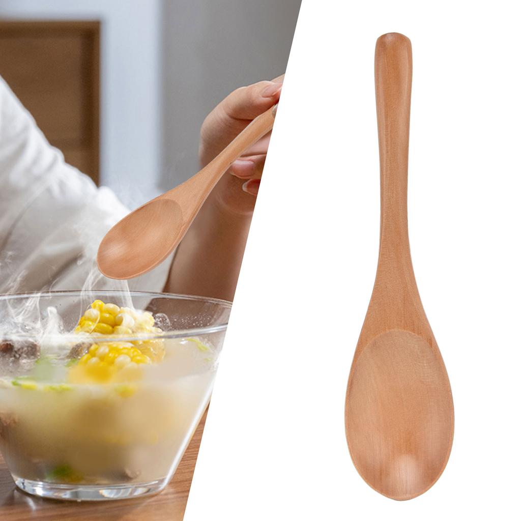 Small Wooden Spoon Excellent Heat Resistance Kitchen Cooking Utensil Tool for Household