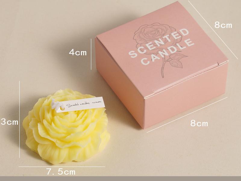 T-10 Peony Flower Scented Candle Handmade for Birthday Wedding Souvenir Gift Party Decoration Delicate Fragrance Aroma