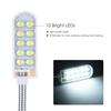 AC110 245v 0.5w 10 LED Sewing Machine Light Lamp Magnetic Fixed Base Button Switch Flexible Bendable Gooseneck