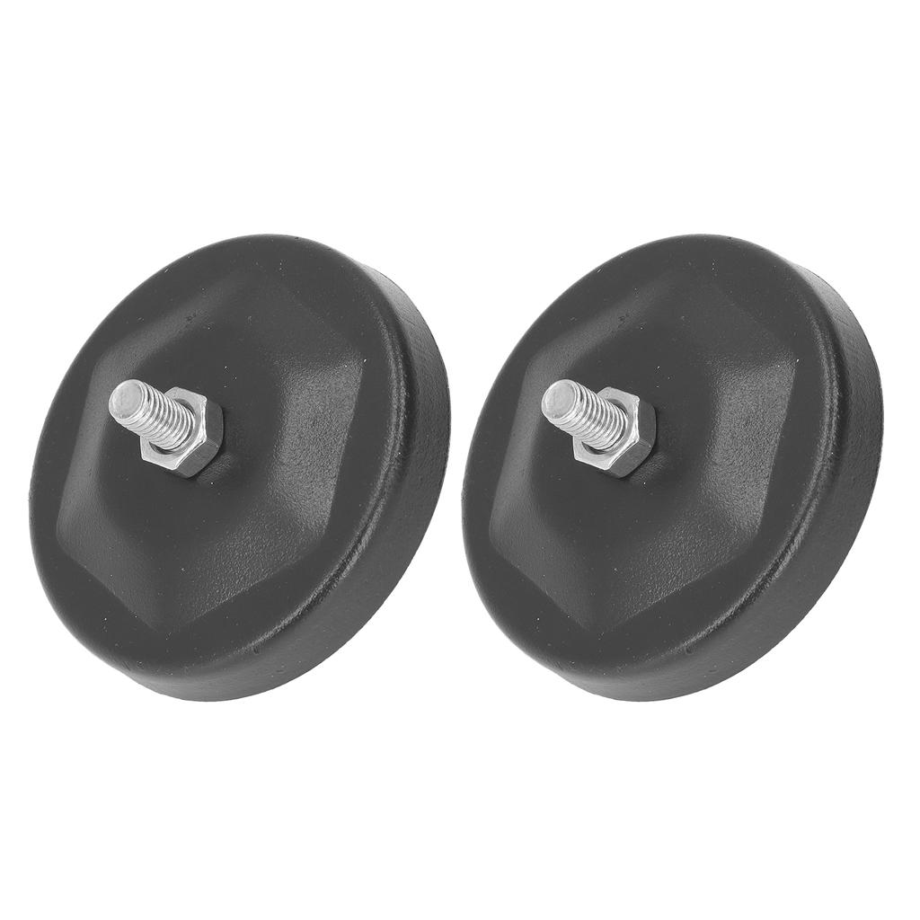 2pcs Magnetic Mounting Base Antiscratch Nondestructive Installation Black Universal for LED Light