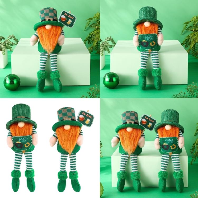 Irish Patrick's Day Gnomes Dwarfs Figurine Doll Toy Ornaments Table Display