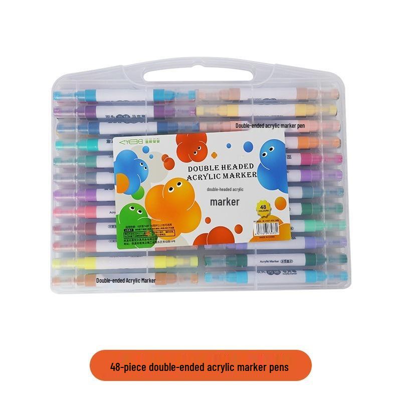 Double-Ended Layerable Acrylic Marker Pens with Soft Tips for Elementary Art Students