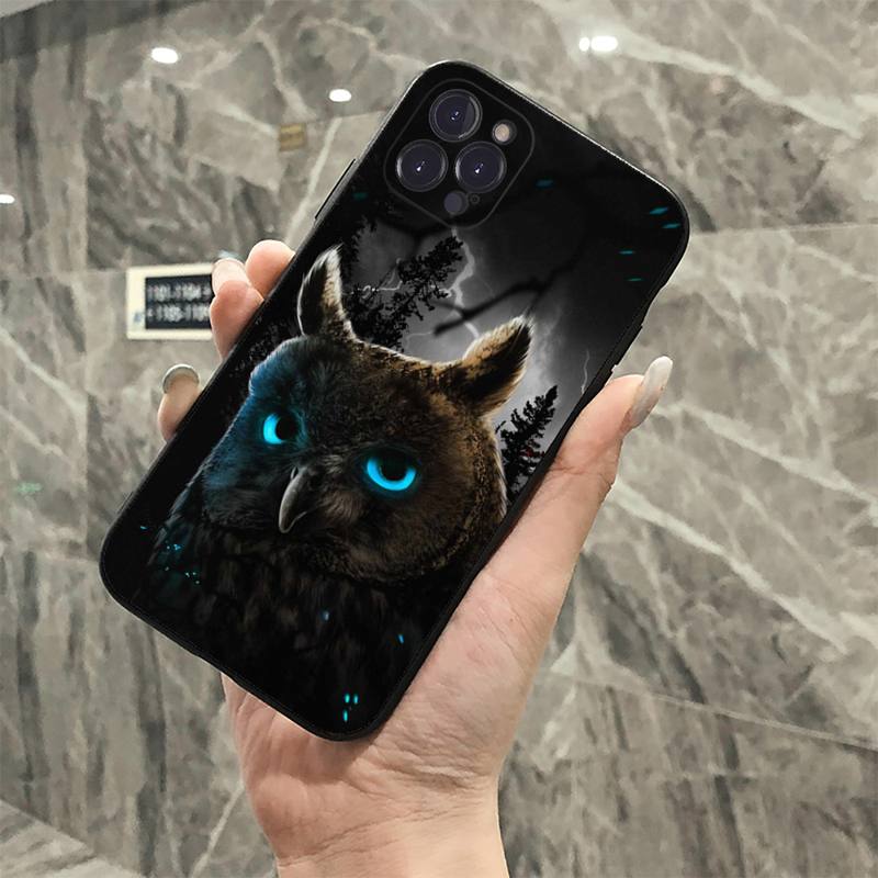 YNDFCNB Animal Owl Phone Case For iPhone 8 7 6 6S Plus X SE 2020 XR XS 14 11 12 13 Mini Pro Max Mobile Case