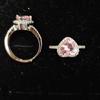 Dingrui Pink Love Zircon Diamond Ring - Platinum-Plated Women's Boutique