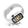 WANLONFENG For Apple Watch Series 9    8    7 45mm 2-in-1 Hard PC Frame Waterproof Case with Tempered Glass