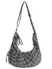 Style Retro Checkered Tote Bag With Lightweight Fabric For Daily Use