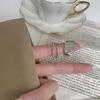 Korean Retro Beaded Chain Ring - Women's Trendy Hip Hop Niche Design for Index Finger