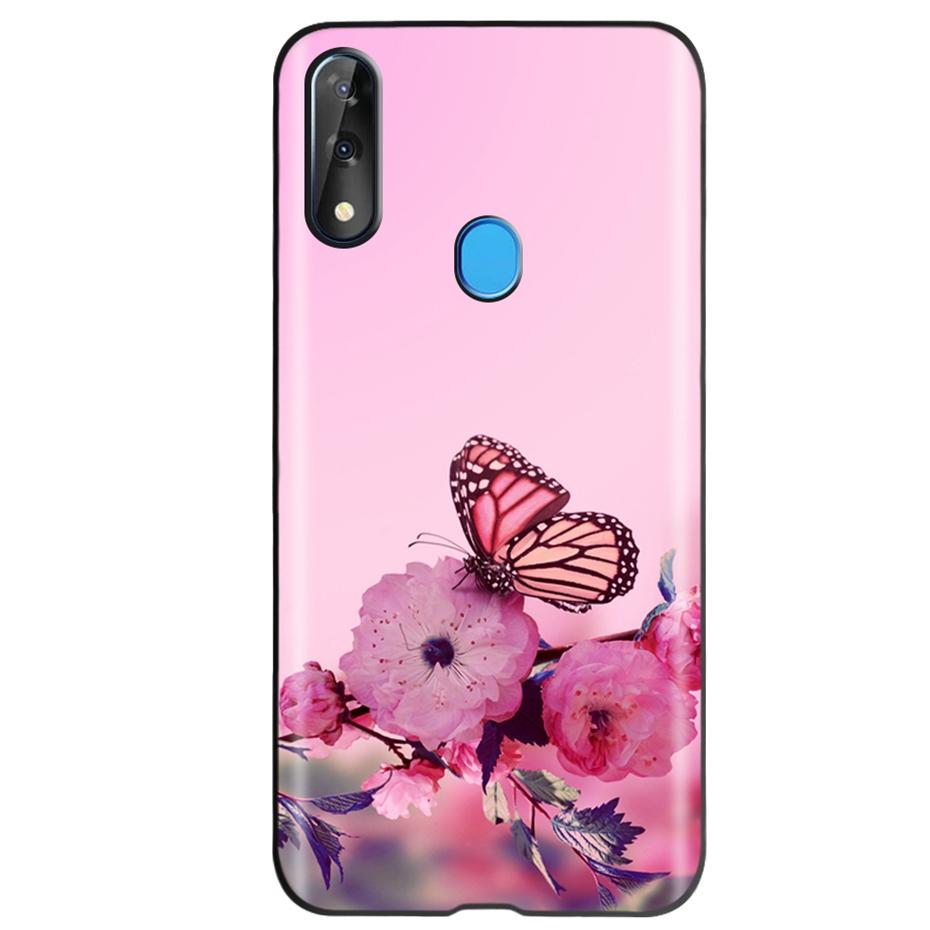 Etui do ZTE Blade V10 Modny Wzór Kwiatowy Serce Etui na Telefon do ZTE Blade V10 Vita V 10 Czarne Silikonowe Miękkie TPU Zderzak