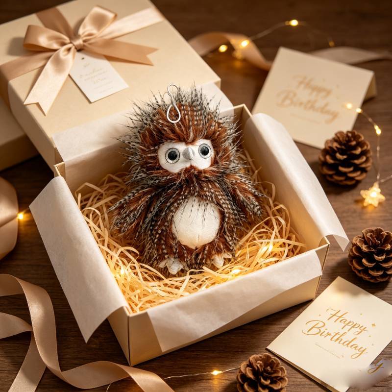 Plush Owl Animal Toy With Soft Crystal Polyester Filling For Kids And Collectors