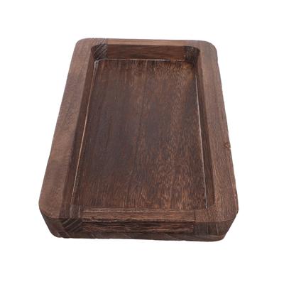 Bandeja de Madera Para Vela Decorativa Bandeja Larga de Centro de Mesa Rectangular Plato de Servir Estrecho Rústico Decoración de Granja Café