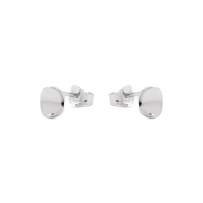 Earrings - LUXENTER - Essential - Sterling Silver 925 - Pearl &; Zirconium Oxide - Rhodium-plated Finish