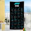 Asciugamano da Spiaggia Calendario Formula 1 2026 Alta Assorbenza & Asciugatura Rapida Comodo Leggero Adatto per Nuoto, Palestra, Campeggio, Yoga Vacanza