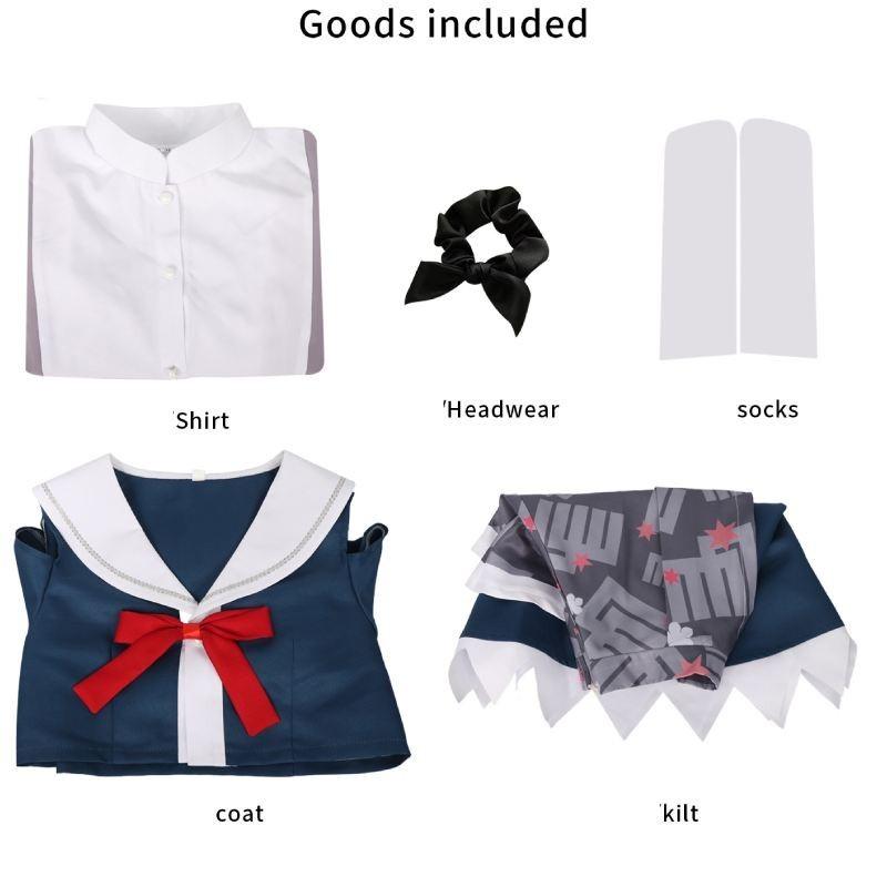 Exquisite Anime Cosplay Costume Set School Uniform For Summer 2024 Featuring Rain Moeko And Reina